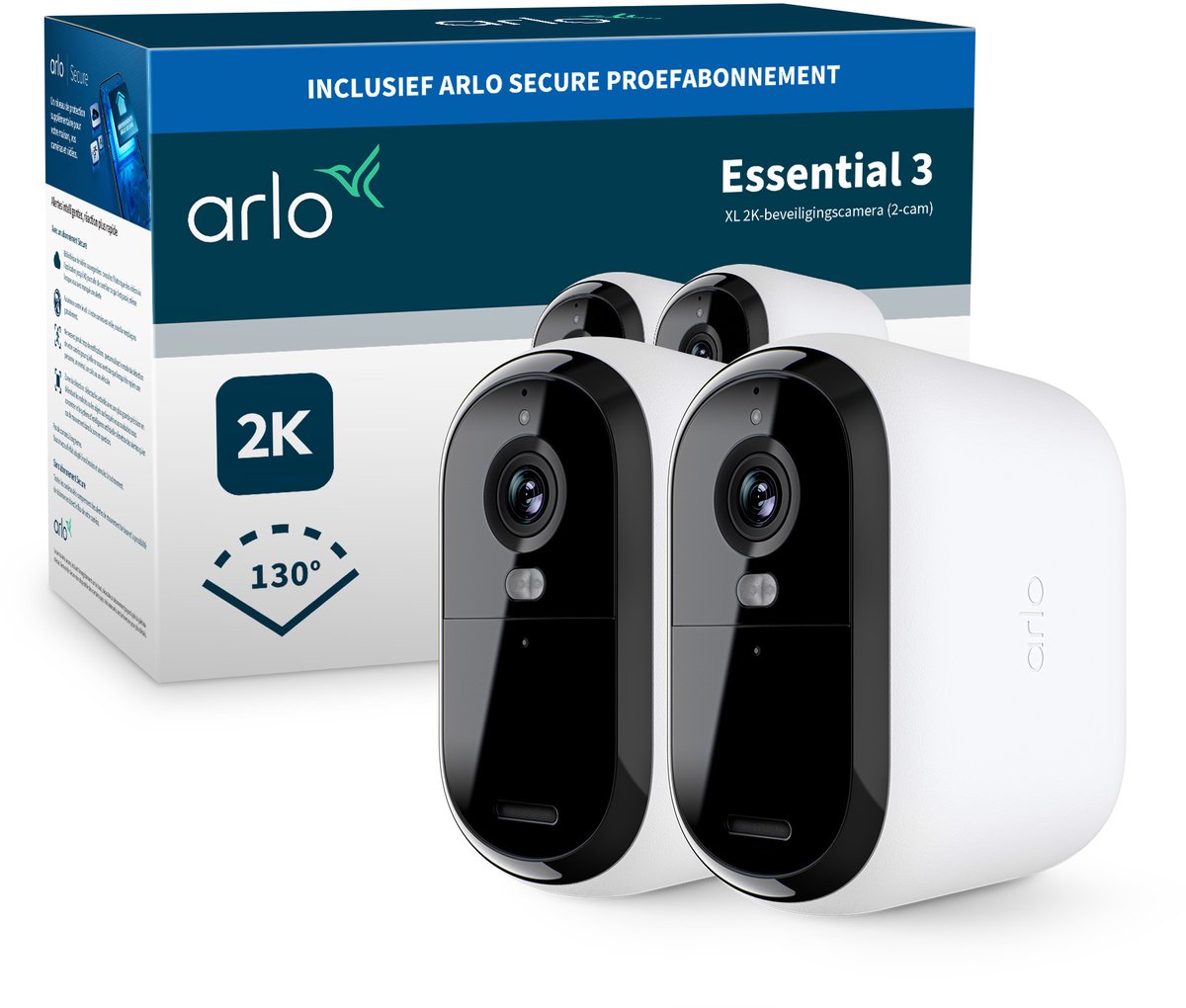 Arlo essential3 xl 2k security camera - 2 ip cameras
