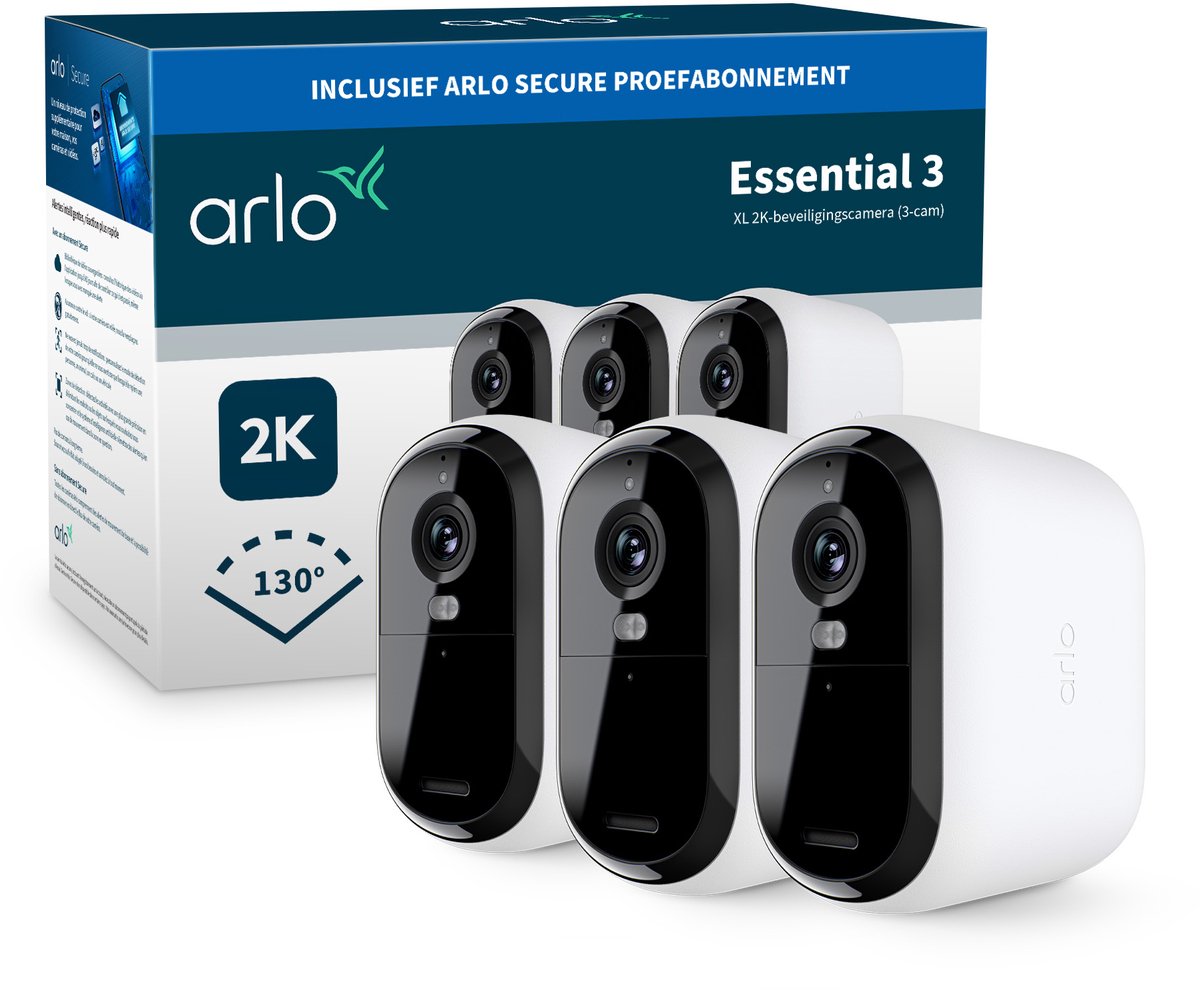 Arlo essential3 xl 2k security camera - 3 IP cameras