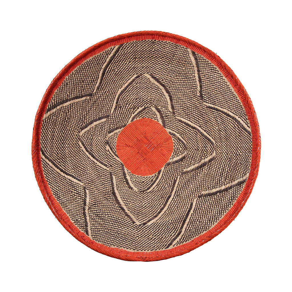 Tonga Painted Pattern Baskets | Orange Pattern