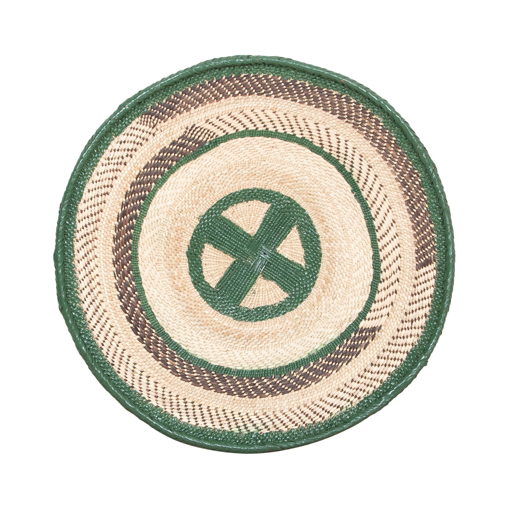 Tonga Painted Pattern Baskets | Green Pattern