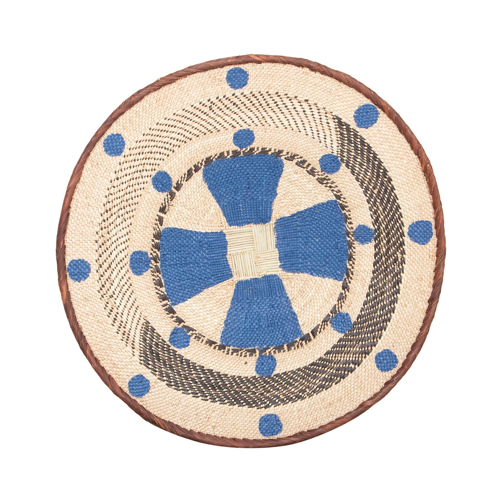 Tonga Painted Pattern Baskets | Blue
