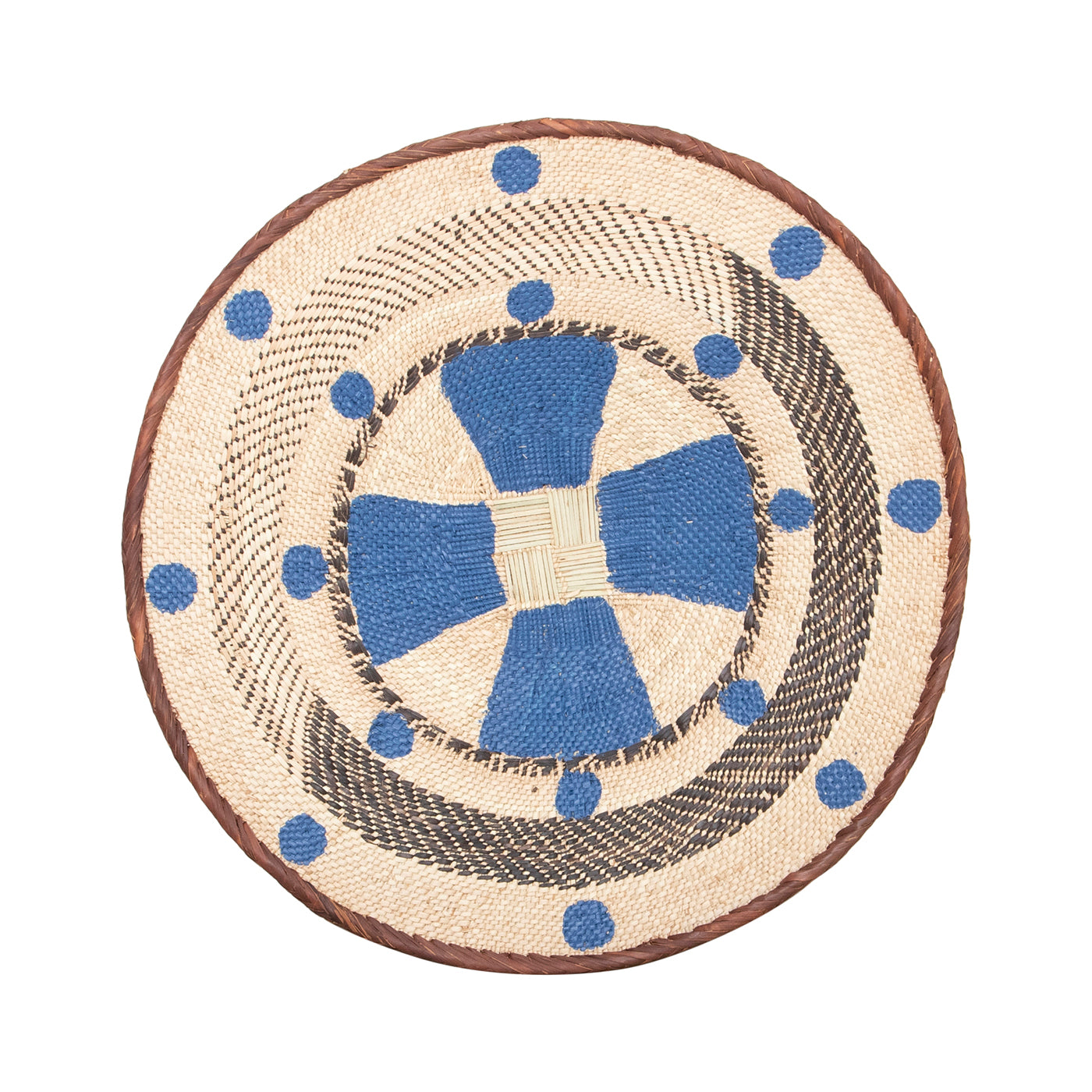 Tonga Painted Pattern Baskets | Blue