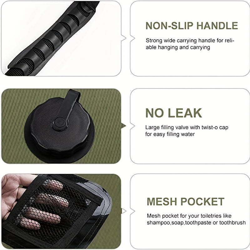 Solar Camping Shower Bag with Hose & Head