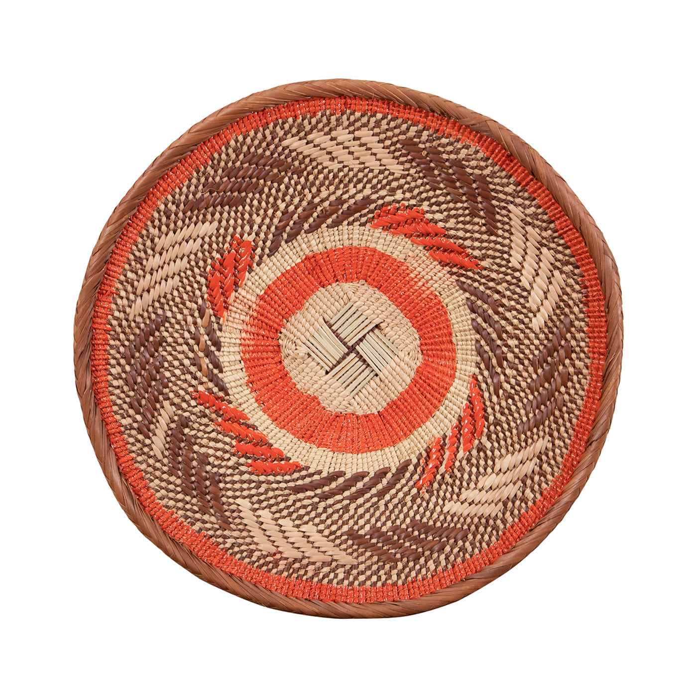 Tonga Painted Pattern Baskets | Orange Pattern