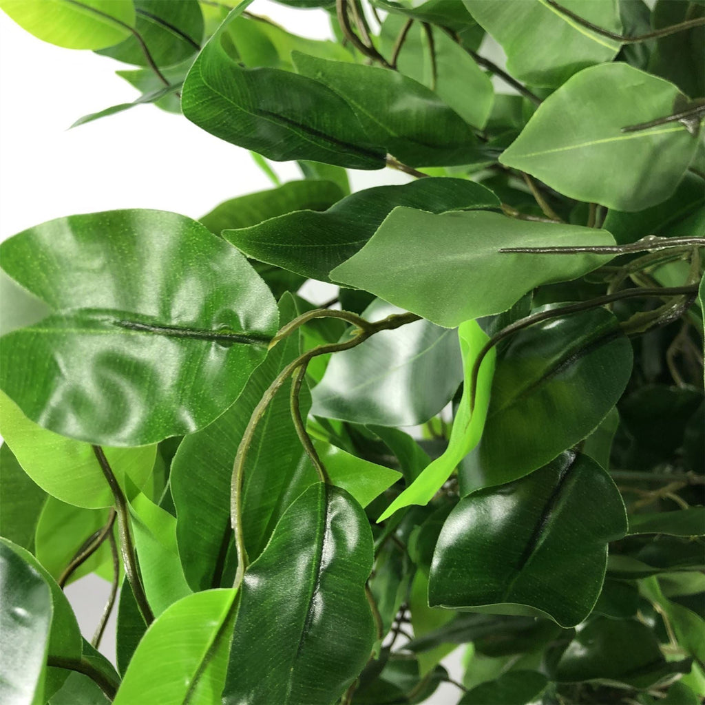 120cm Artificial Ficus Tree / Plant - Large Bushy Shape Copper Metal Planter - Premium Quality