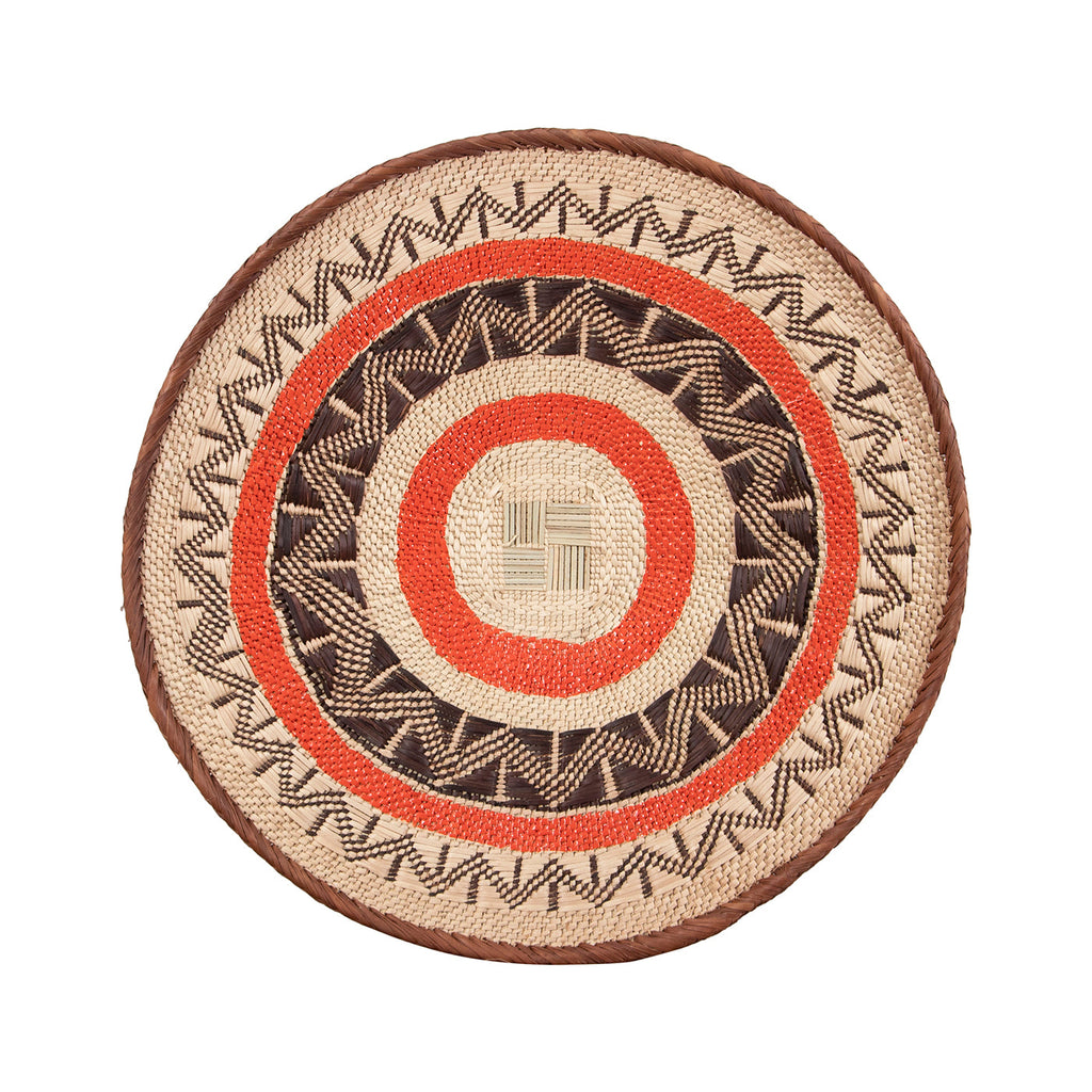 Tonga Painted Pattern Baskets | Orange Pattern