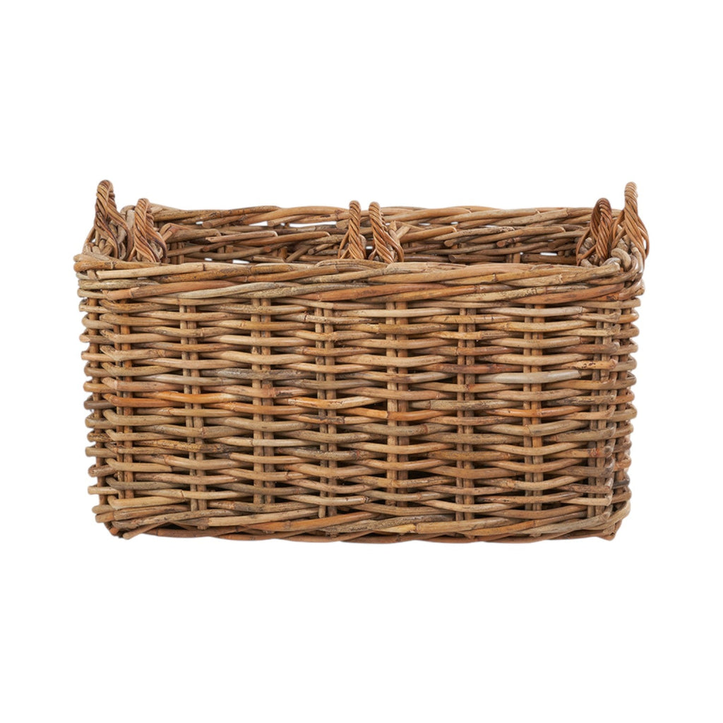 Set of 3 Chunky Natural Rattan Storage Baskets