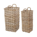 Set of 2 Square Grey Kubu Umbrella Baskets