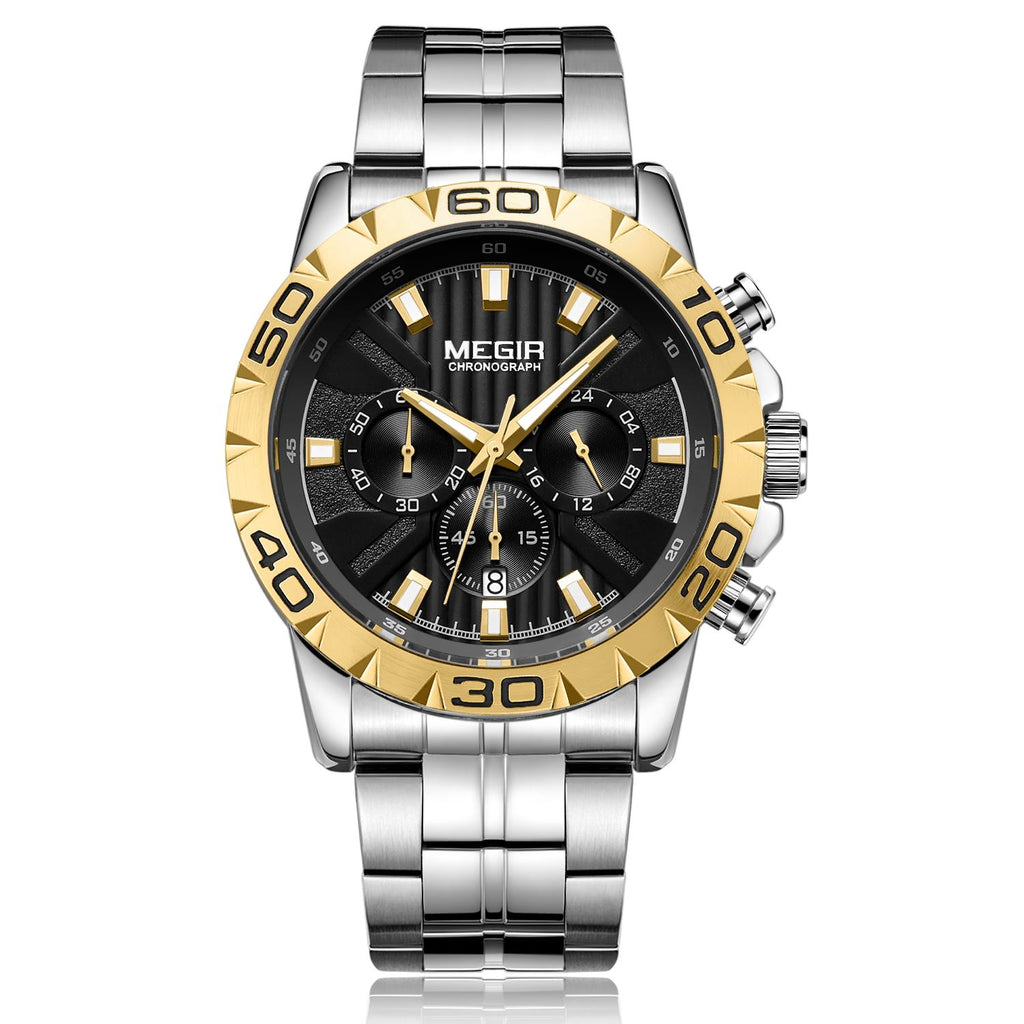 MEGIR Watches Business Mens Watches Top Brand Luxury Quartz Casual Wristwatch Date Clock Waterproof Wrist Watch Chronograph 2087