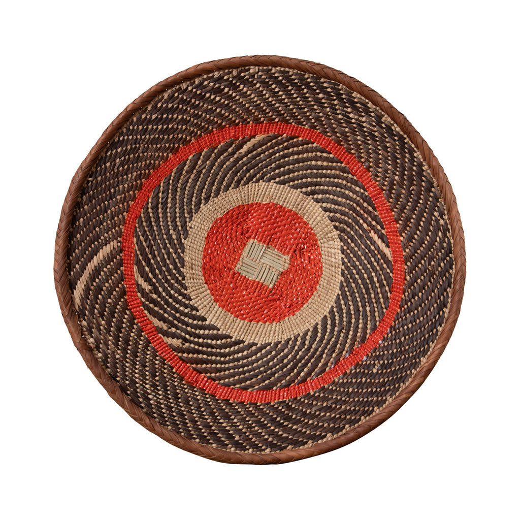 Tonga Painted Pattern Baskets | Orange Pattern