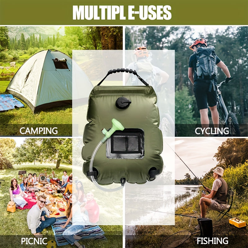 Solar Camping Shower Bag with Hose & Head