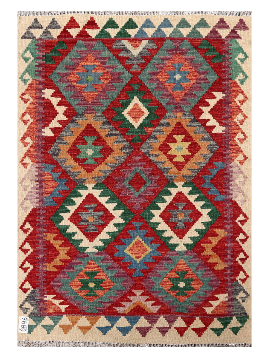 Maimana Kilim - 125 × 87 cm (4'1" x 2'10")