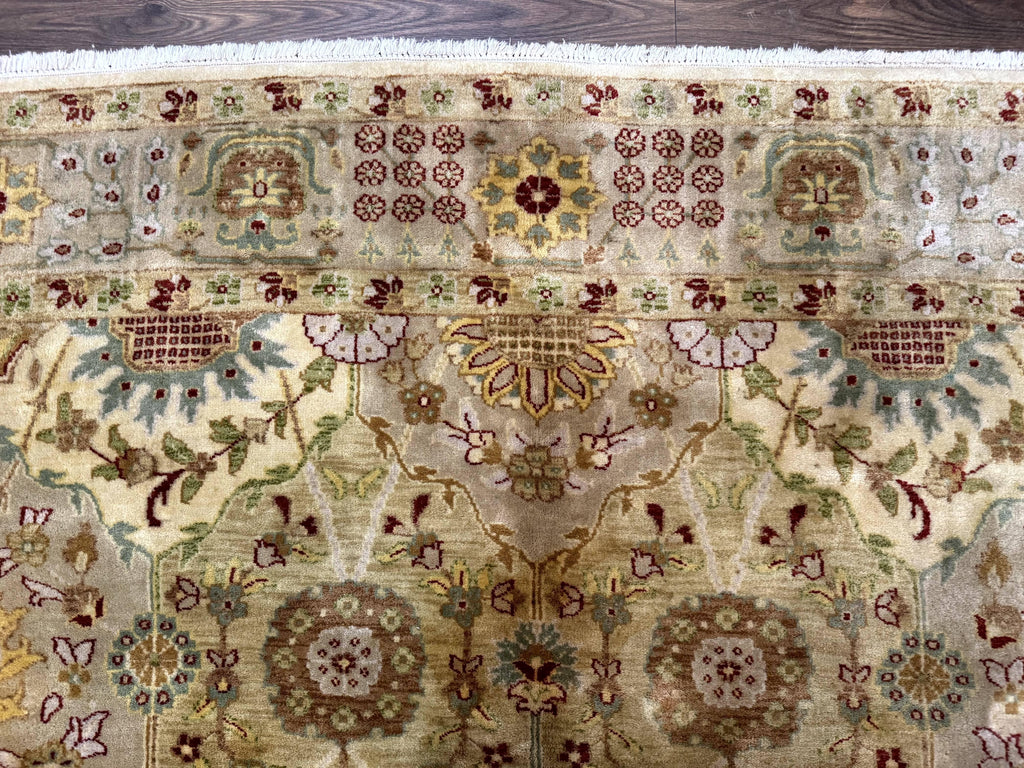 Indo Persian Rug 8x10, Indian Rug, Soft Wool Rug, Oushak Style Rug, Handmade Rug