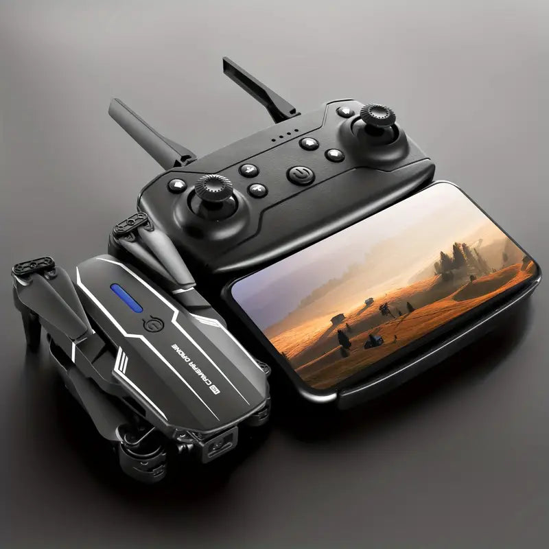 NNETM E88 Quadcopter UAV Drone with Dual HD Cameras - Black (HD Dual Camera)