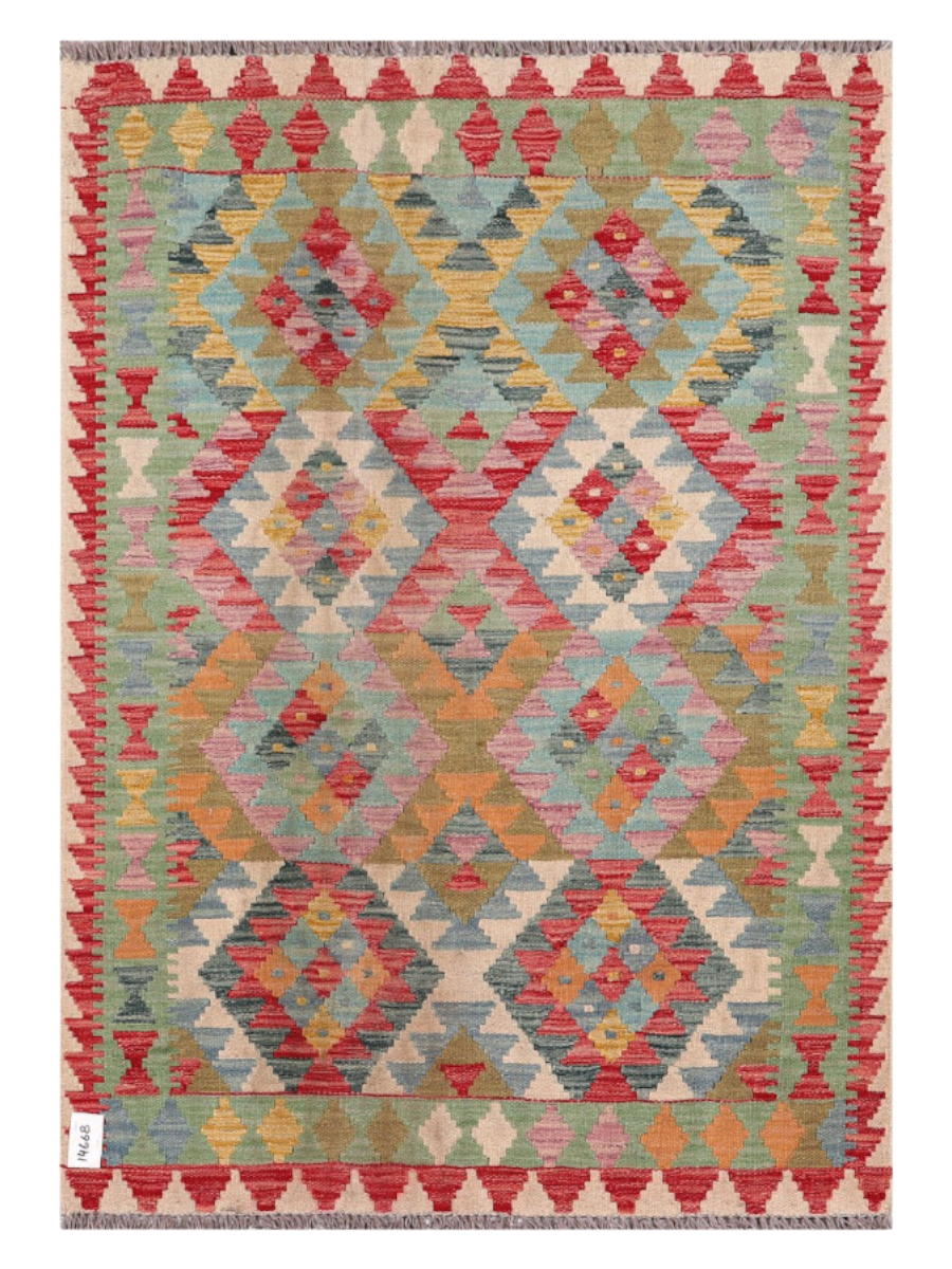 Maimana Kilim - 147 × 103 cm (4'10" x 3'5")