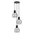 Industrial 3 Light Metal Cage Shade Hanging Pendant Light ~ 5125