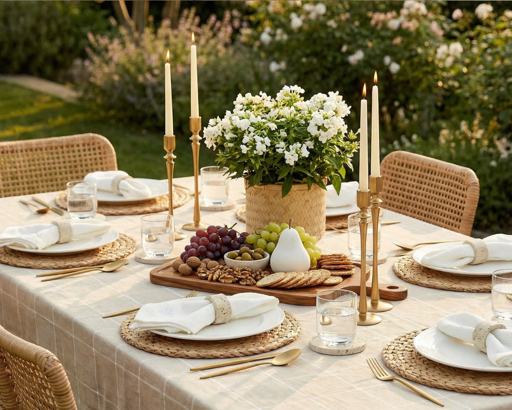 Jenna Brass Candle Holders Set