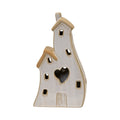 Stone Glazed Ceramic Twin House Ornament