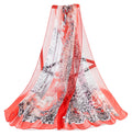 Red - Leopard Chiffon