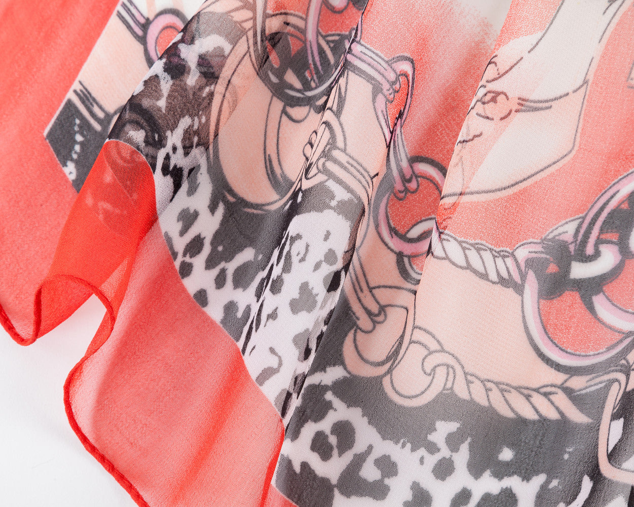 Red - Leopard Chiffon