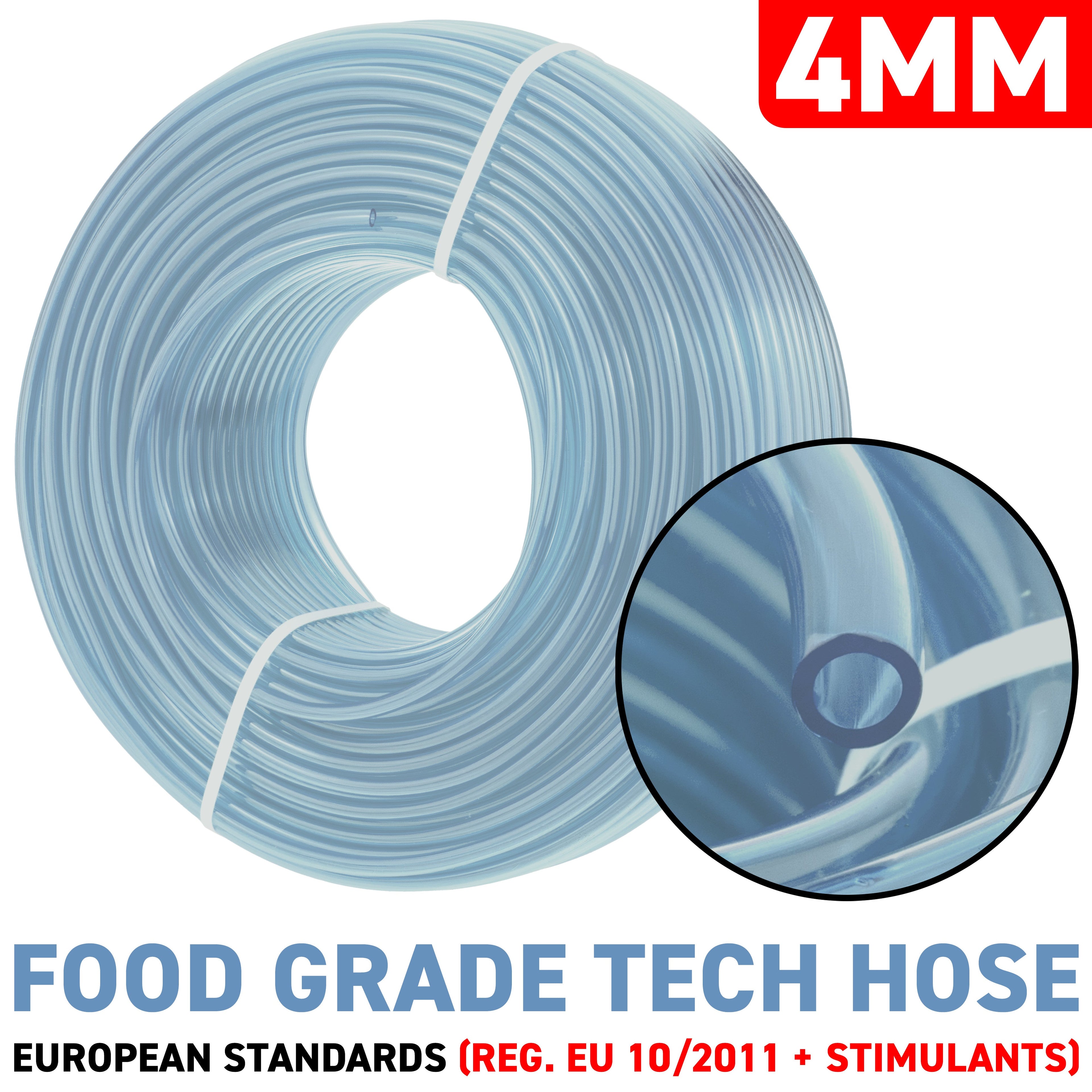 4mm x 6mm Clear PVC Tech Hose