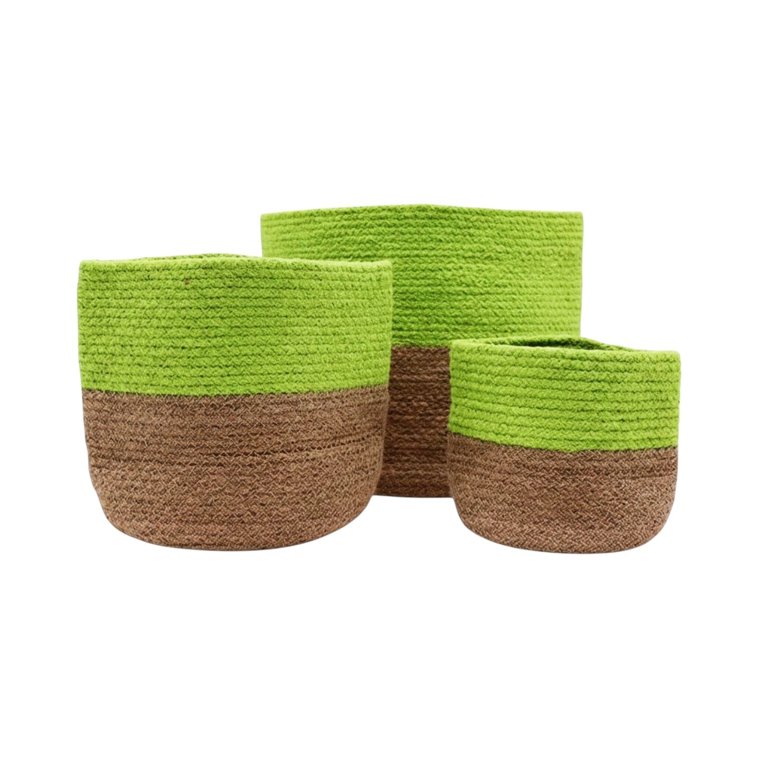Set of 3 Cotton Rope Storage Baskets - Pistachio