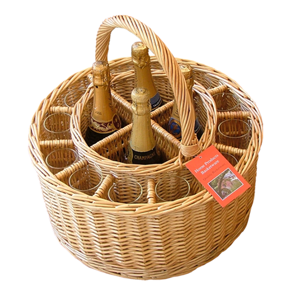 Deluxe Celebration Wicker Drinks Basket