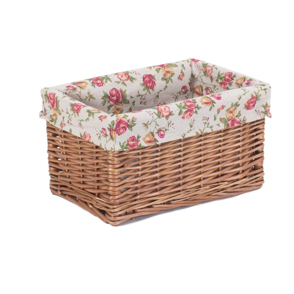 Double Steamed Garden Rose Wicker Storage Baskets