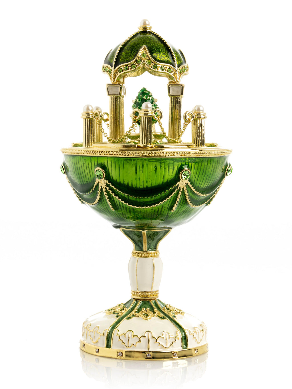 Garden Pavilion Design Cupola Fountain Green Egg Limited Edition of 250 Trinket Box