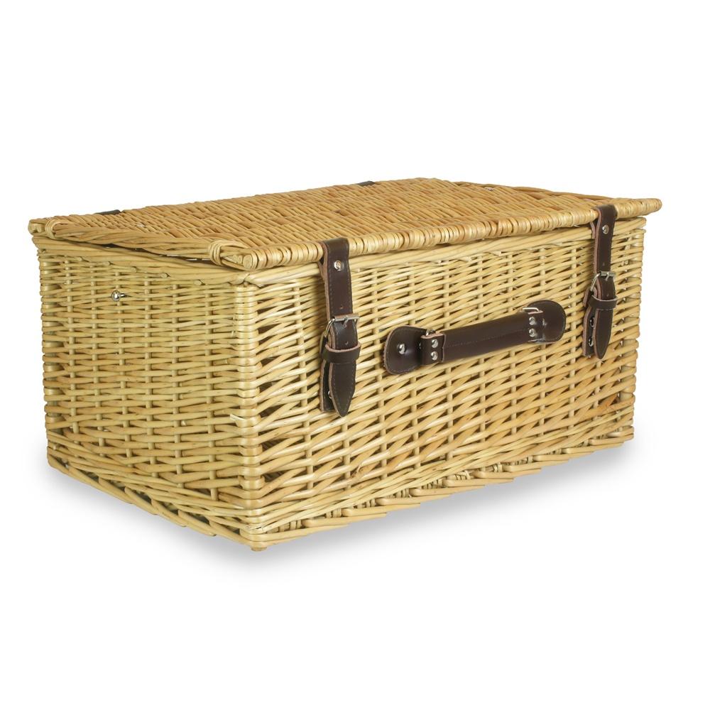 Buff Willow Wicker Picnic Basket