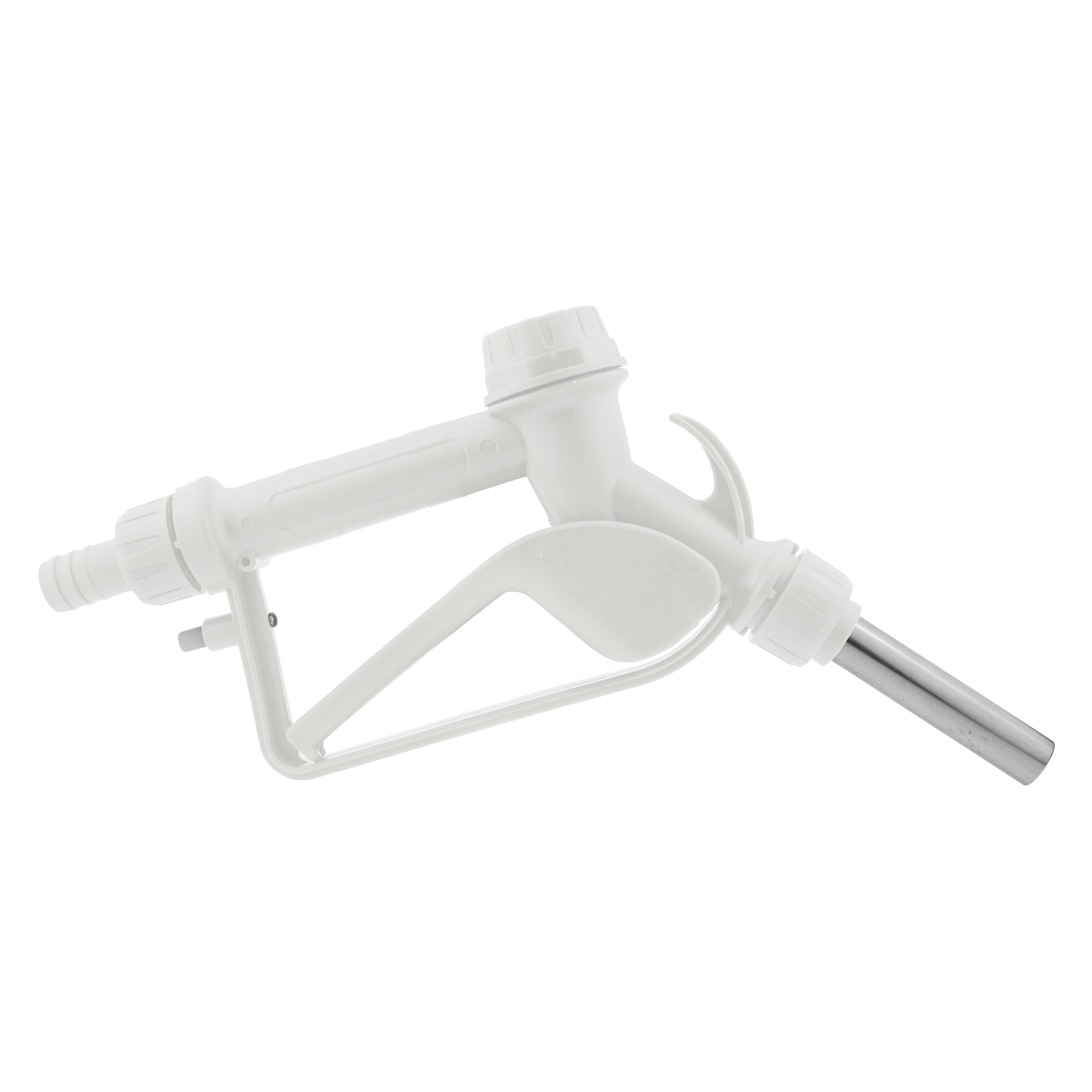 White Ad-Blue & Fuel Dispensing Nozzle for 1" Hose with Metal Tip