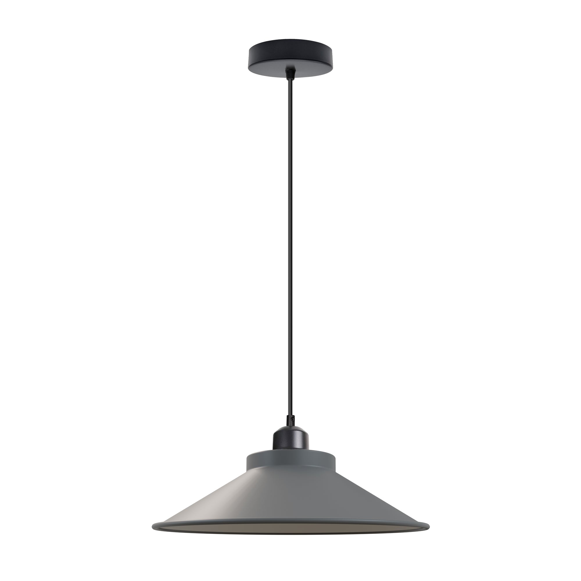 Vintage Industrial Metal Cone Pendant Light E27 Adjustable 32cm~5410