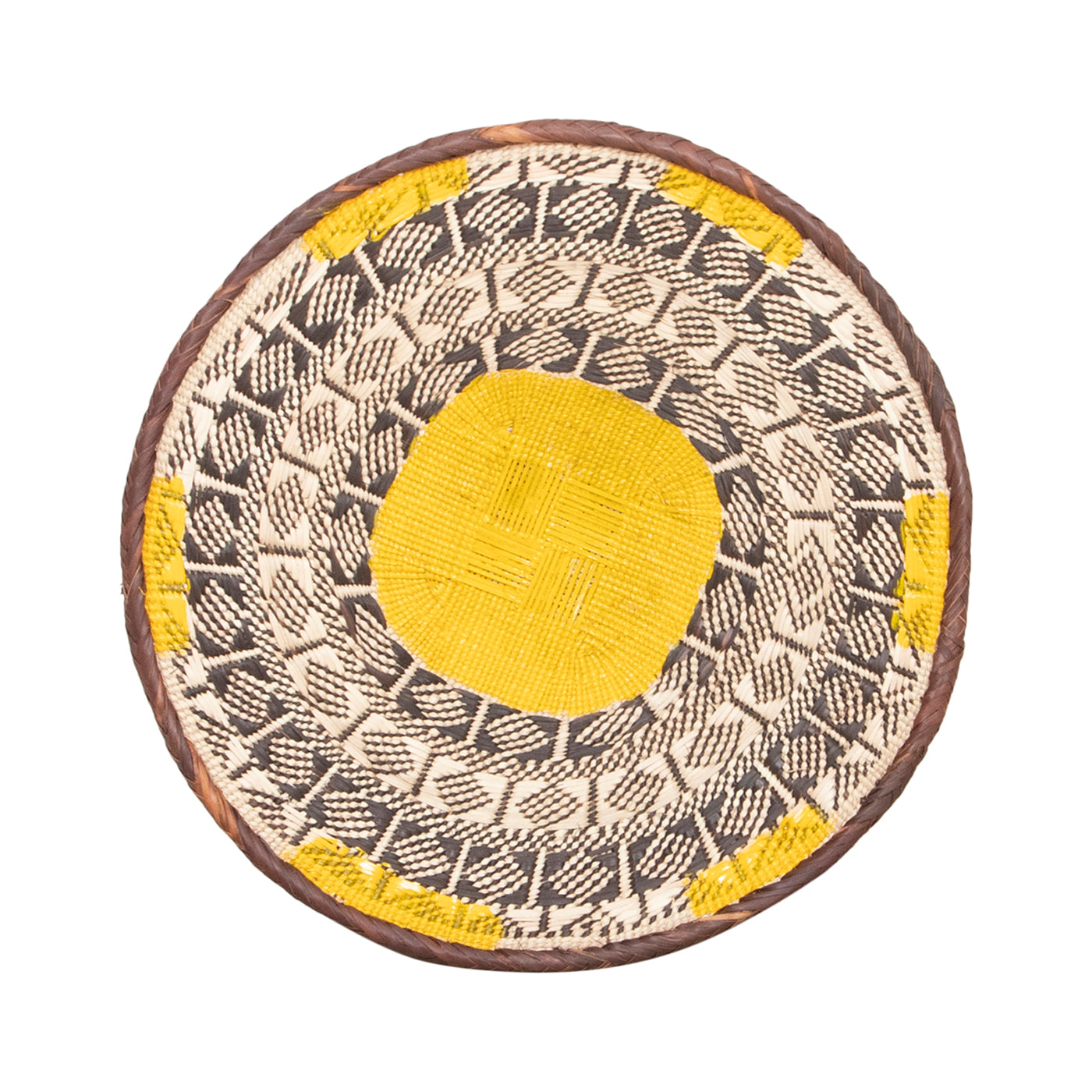 Tonga Painted Pattern Baskets | Yellow Pattern