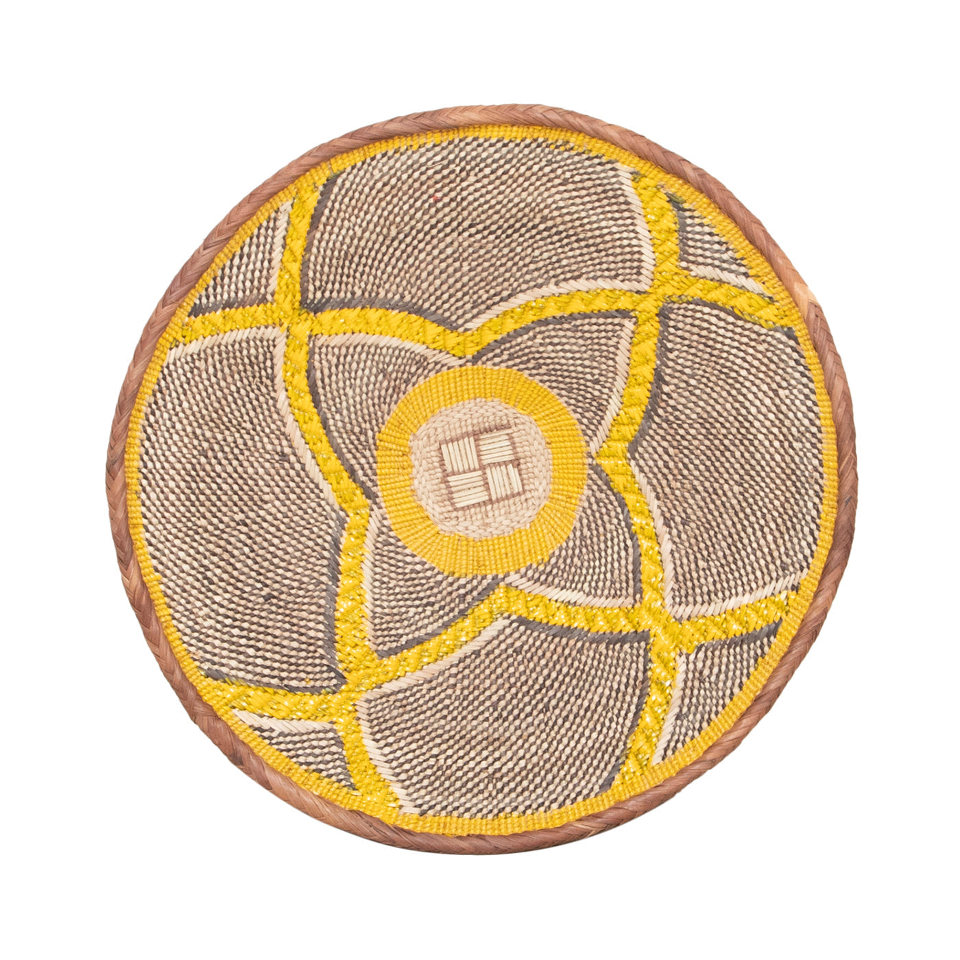 Tonga Painted Pattern Baskets | Yellow Pattern