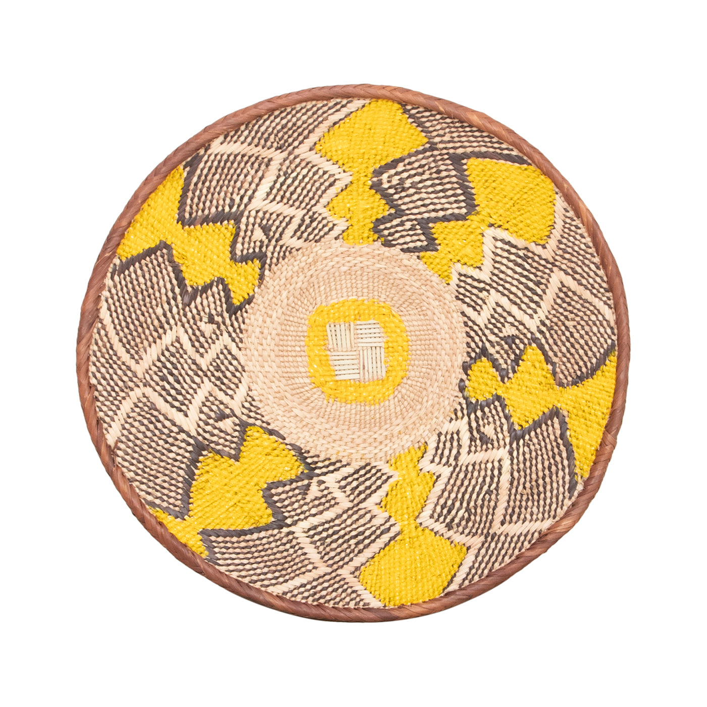 Tonga Painted Pattern Baskets | Yellow Pattern