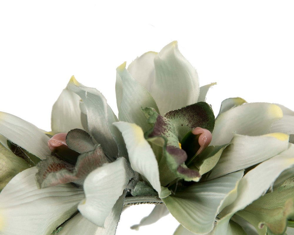 Hand made exclusive green fascinator headband