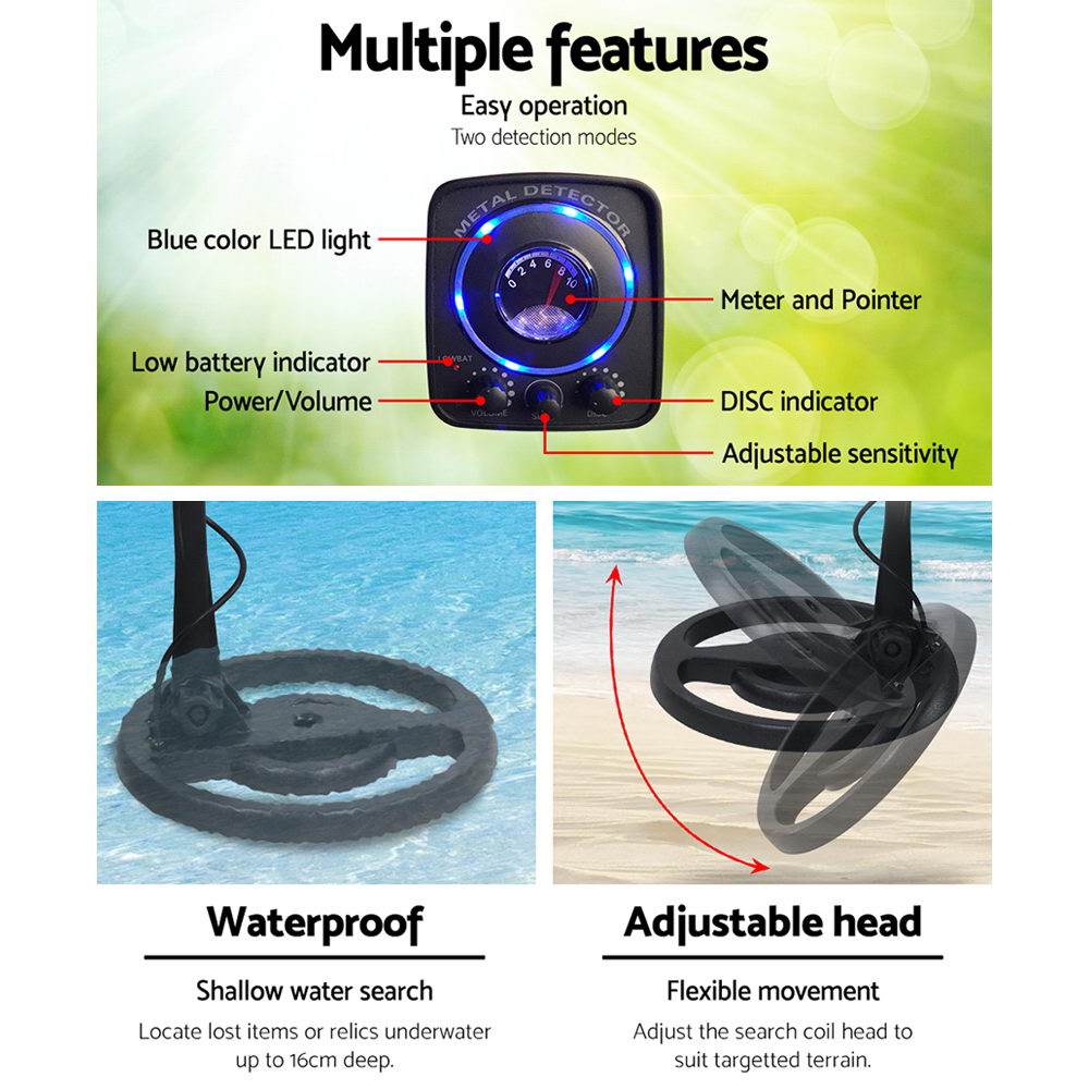 NNEDSZ Metal Detector with Headphones - Black-3