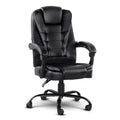NNEDSZ Electric Massage Office Chairs PU Leather Recliner Computer Gaming Seat Black