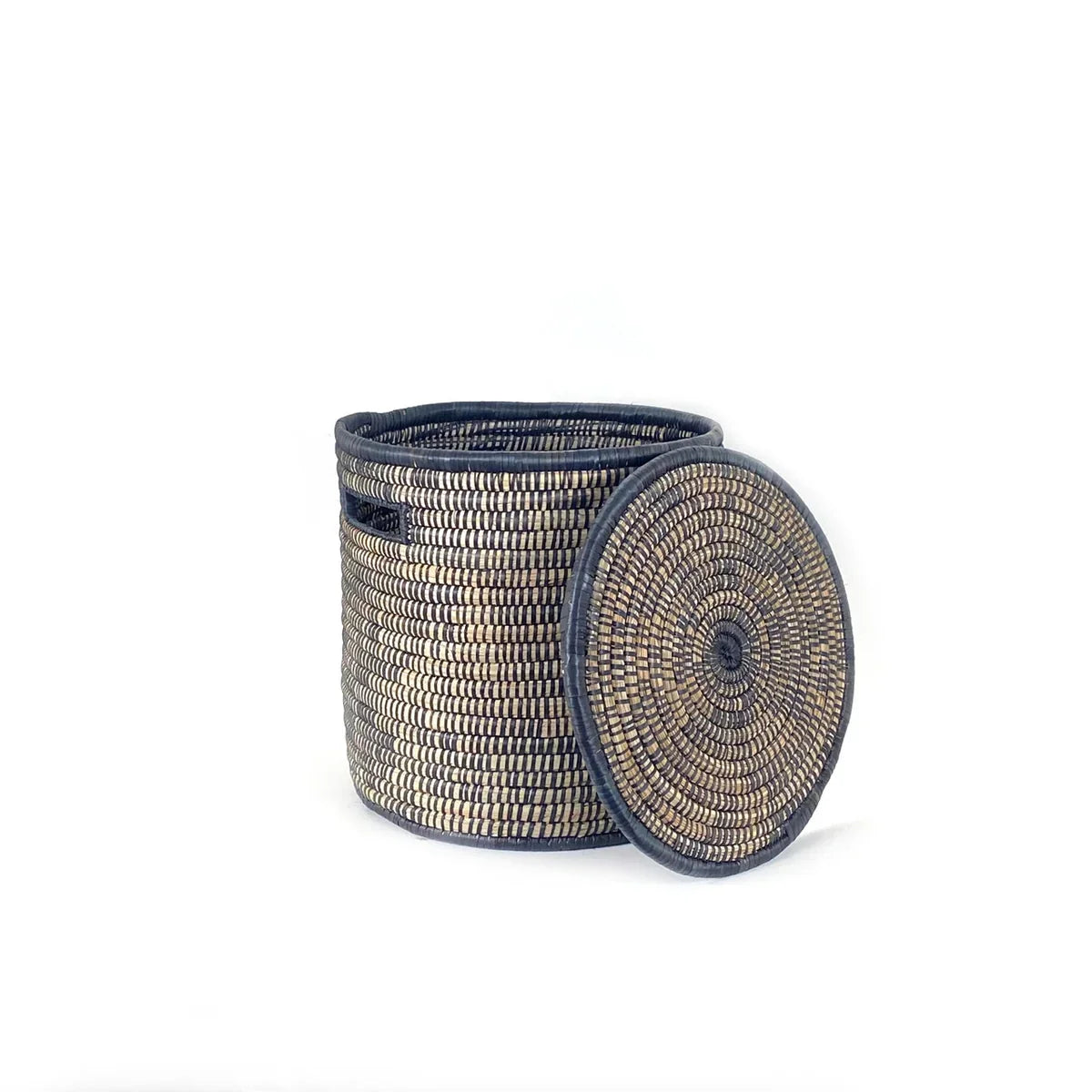 Lidded Floor Baskets | Black | Malawi
