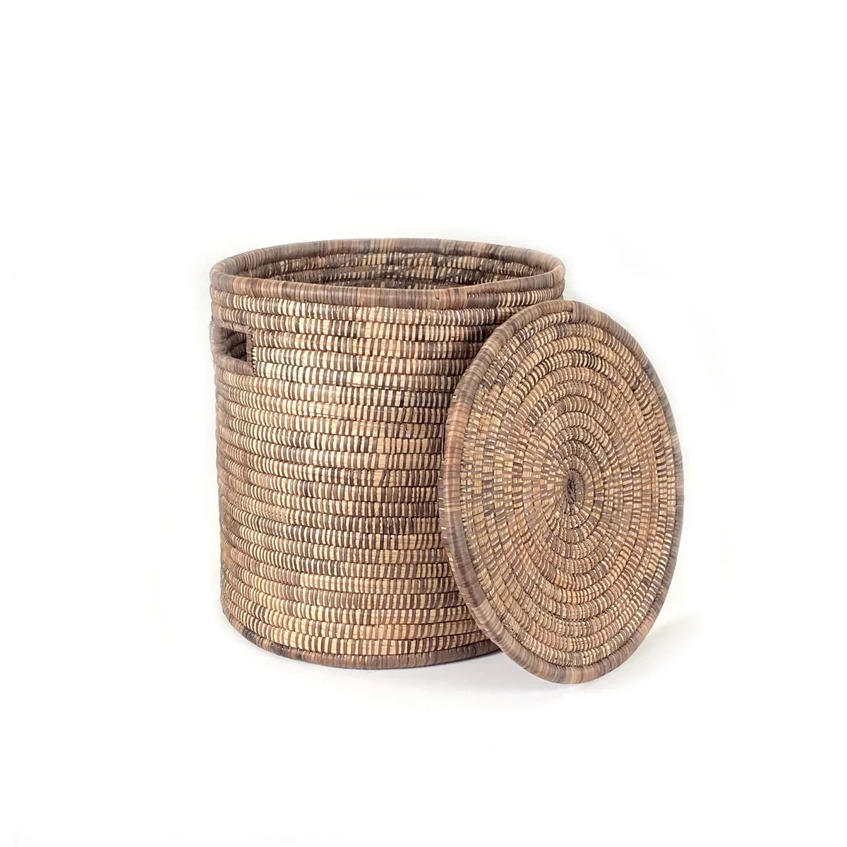 Lidded Floor Baskets | Brown | Malawi