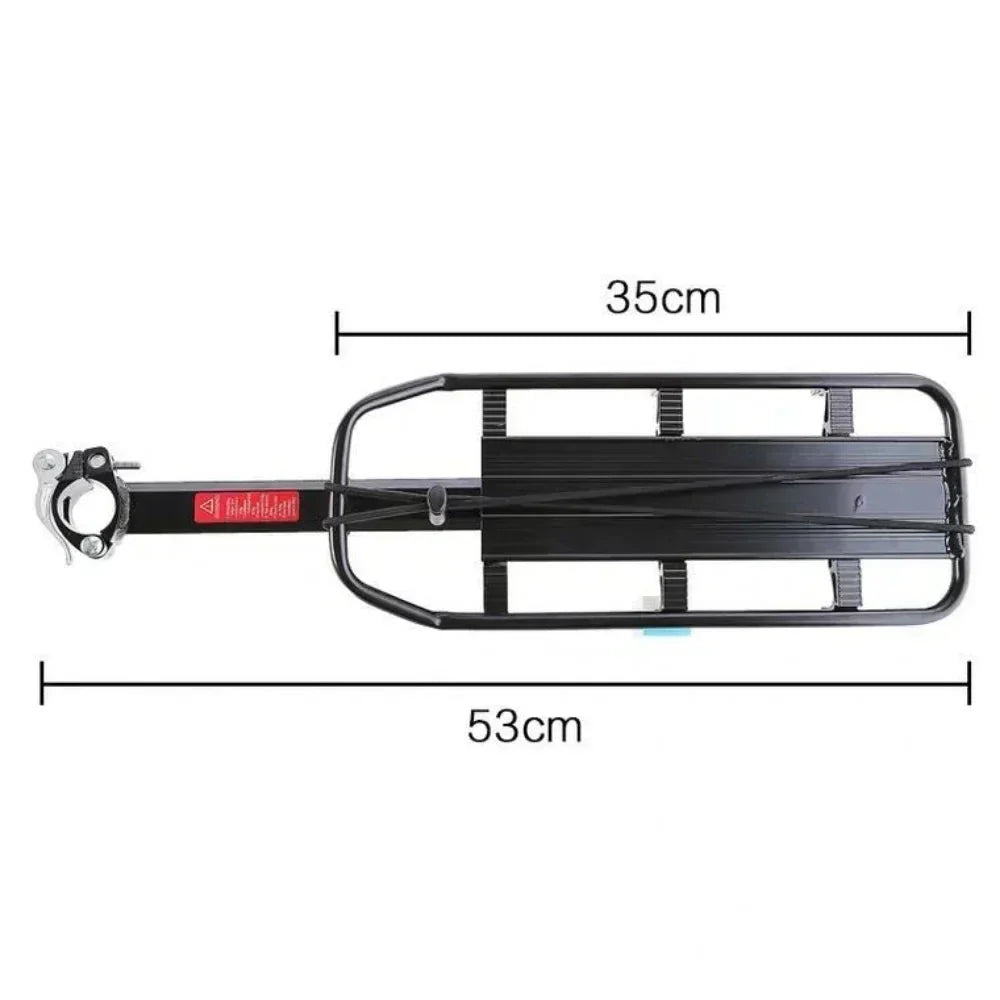 Bicycle Rear Shelf Aluminum Black For Mountain And Road Bikes