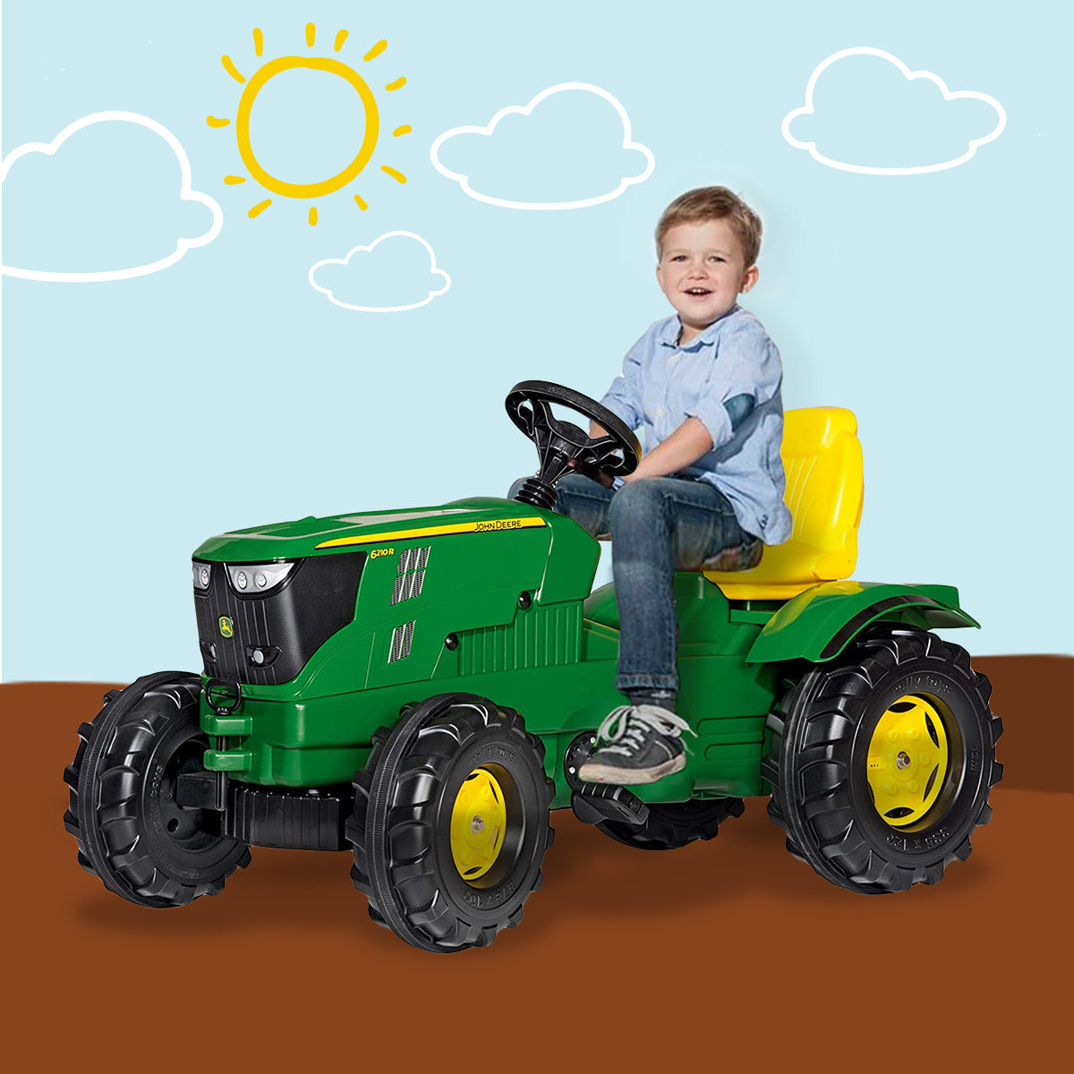 NNEDPE John Deere Kids Ride on Tractor RT601066