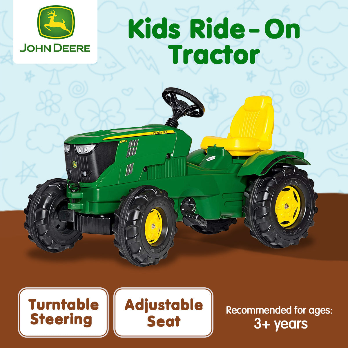 NNEDPE John Deere Kids Ride on Tractor RT601066