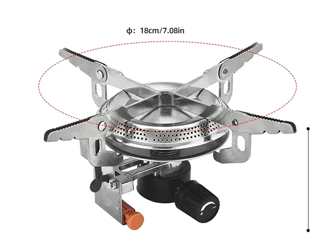 Ultralight Camping Gas Stove Head Silver