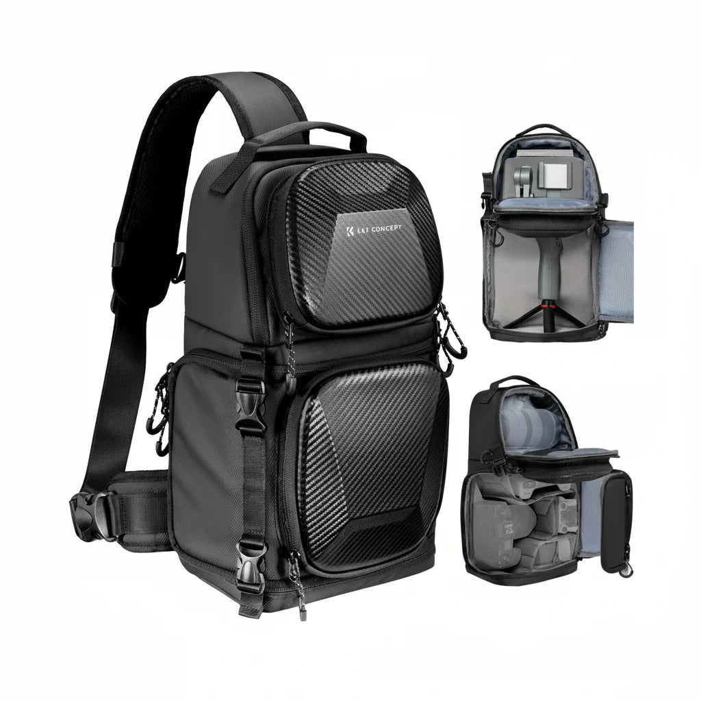 10L Hardshell Camera Sling Bag – Waterproof Crossbody Backpack for DSLR & Mirrorless Cameras