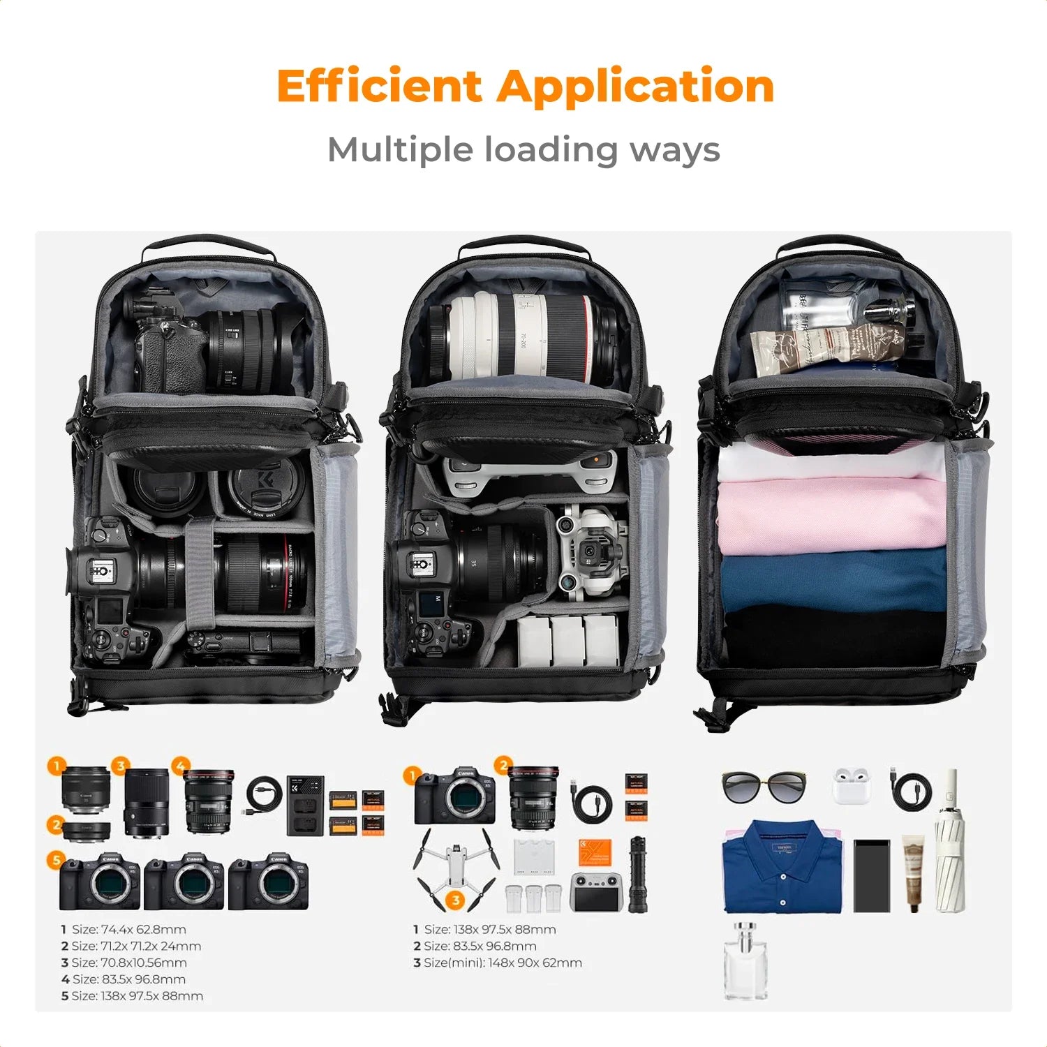 10L Hardshell Camera Sling Bag – Waterproof Crossbody Backpack for DSLR & Mirrorless Cameras