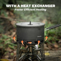 Ultralight Heat Exchanger Pot Camping Cookware Grey
