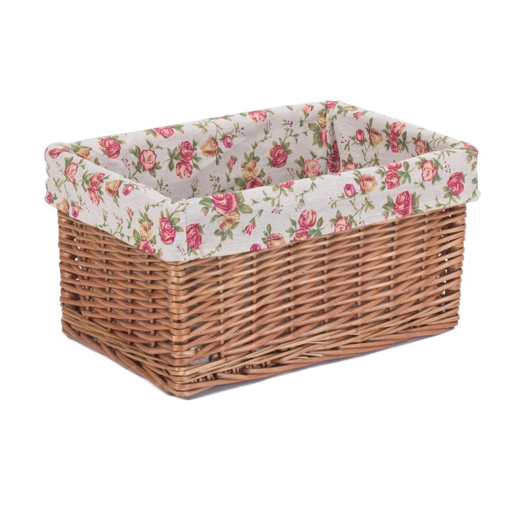 Double Steamed Garden Rose Wicker Storage Baskets