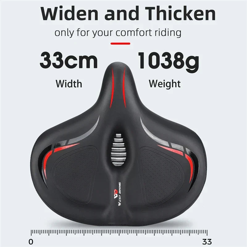Oversized Comfort Bike Seat for Electric, MTB, and Stationary Bikes