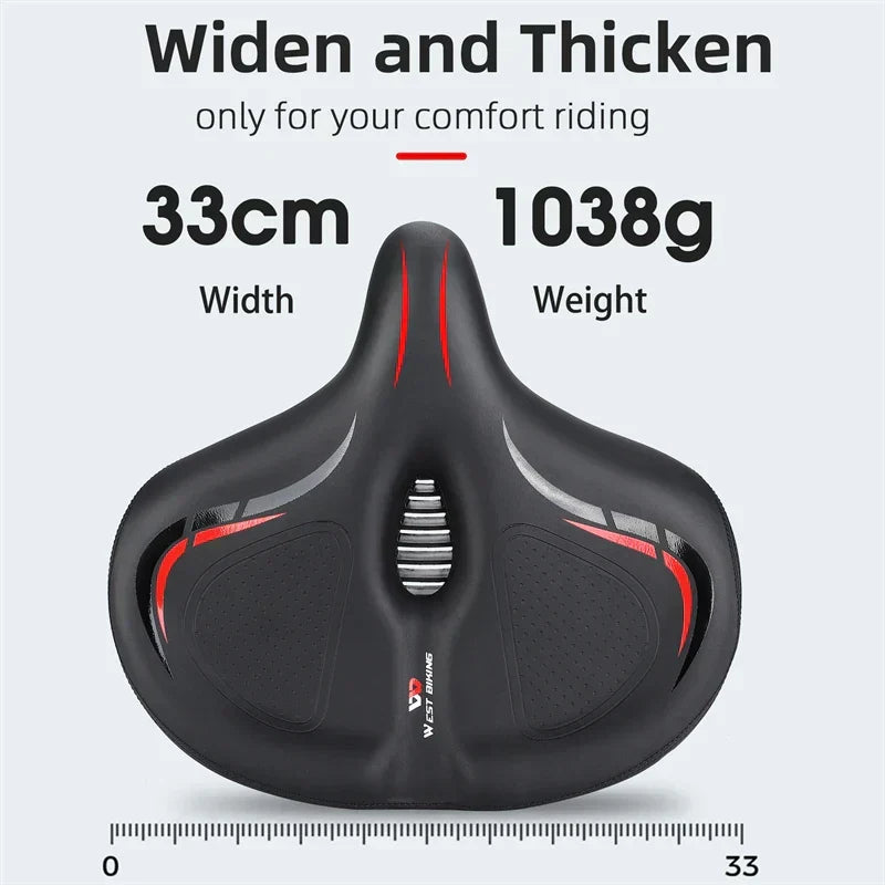 Oversized Comfort Bike Seat for Electric, MTB, and Stationary Bikes
